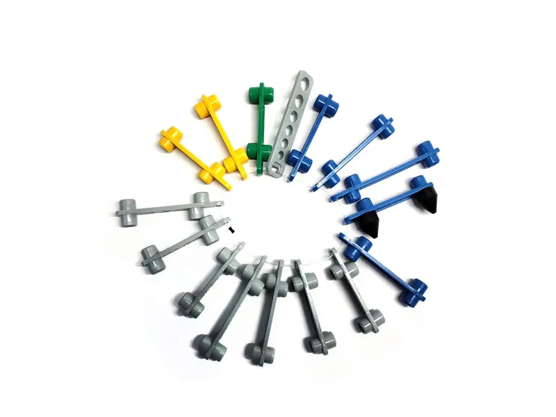 15-Piece Wheel Bolt Pattern Gauge Kit With Two Conical Adapters 1