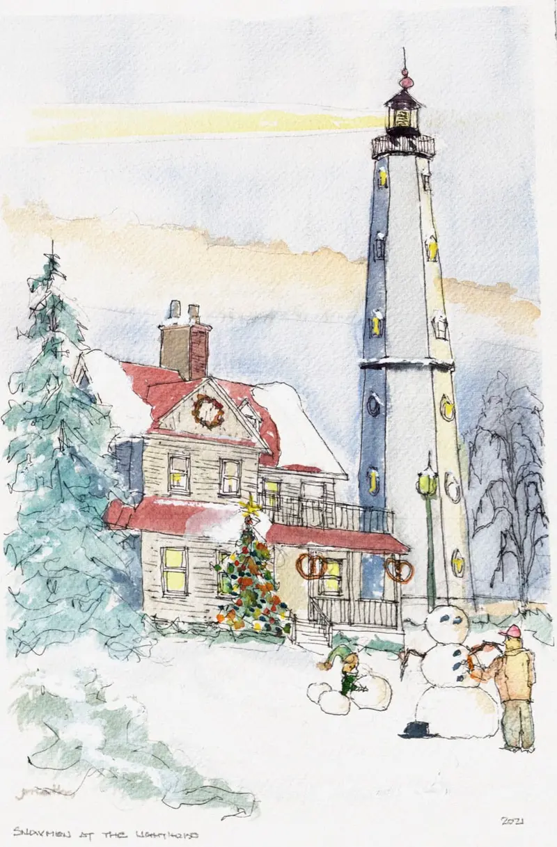 2021 Holiday Watercolor Art Print – Modern Festive Edition 1