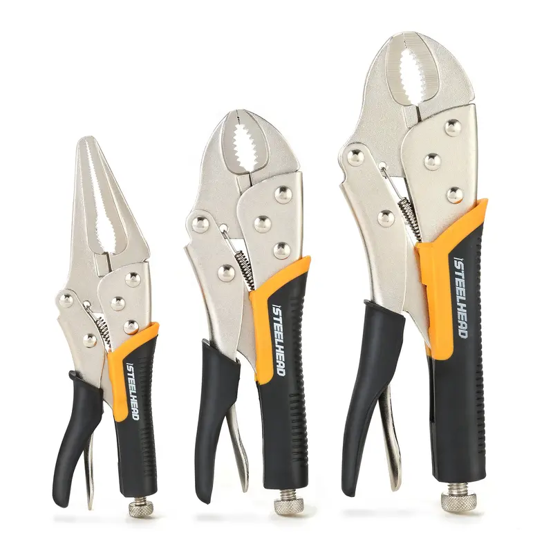 3-Piece Heavy-Duty Locking Pliers Set – Quick-Grip Design 1