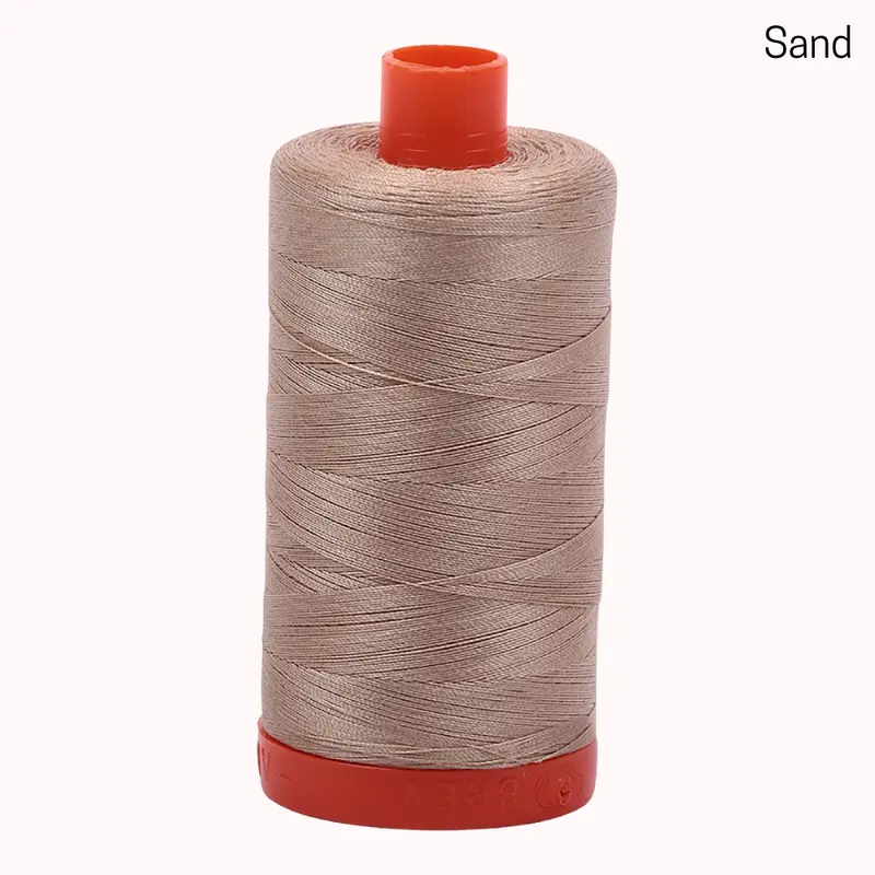 Aurifil 50Wt Mako Cotton Large Spool – Warm Sand Beige 1