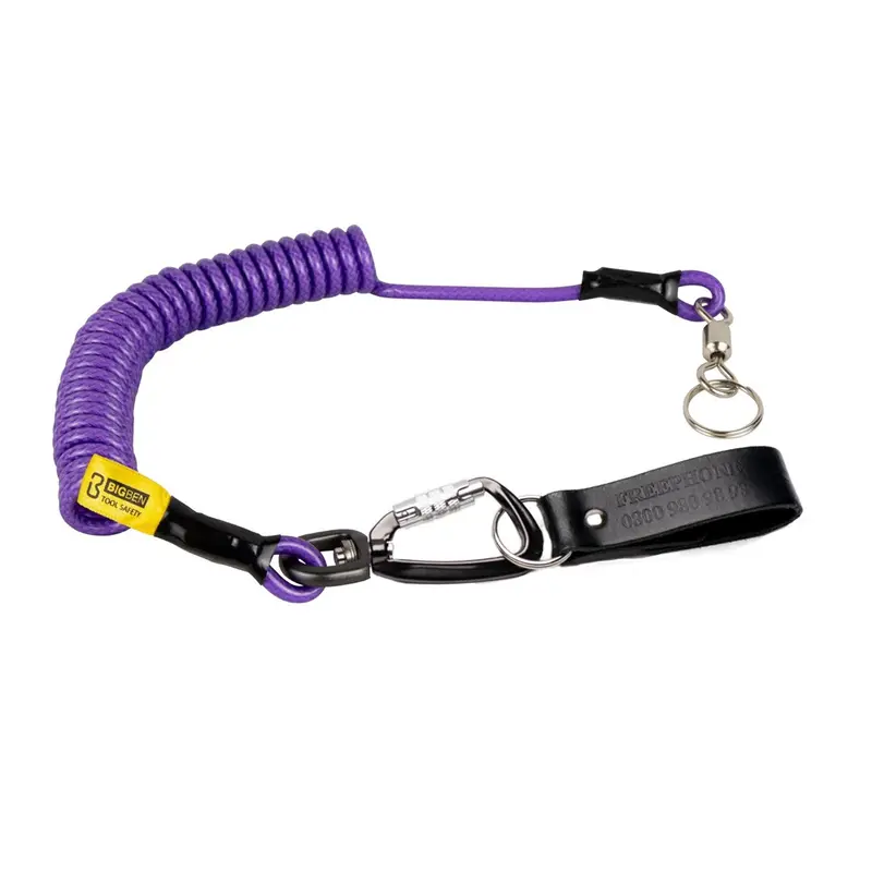 Bigben® 2-Metre Tool Tether With Twistlock Carabiner And Adjustable Belt Loop 1