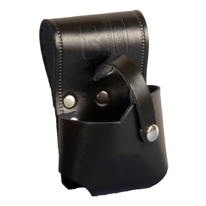 Bigben® 5-Meter Tape Measure Holder With Secure Stud Fastening – Black Leather 1