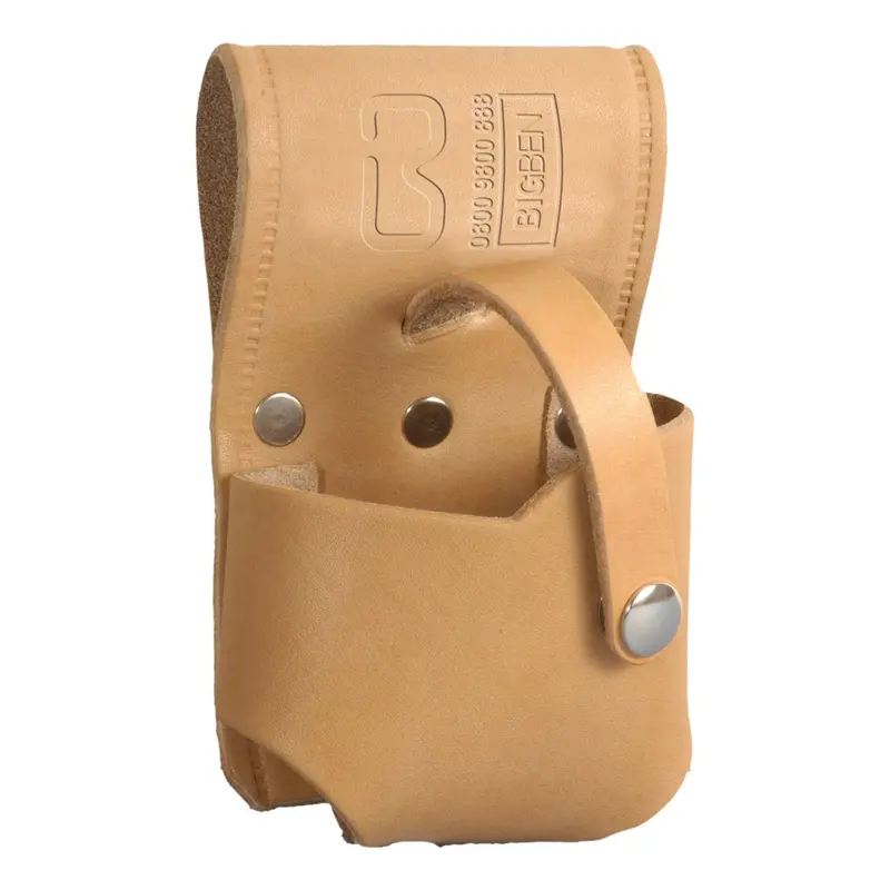 Bigben® 5-Meter Tape Measure Holder With Secure Stud Fastening – Natural Leather 1