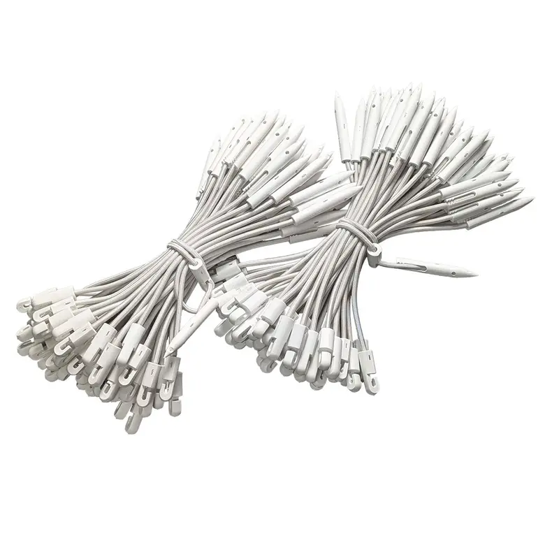 Bigben® Bungee Toggle Ties – 100-Pack (White) 1