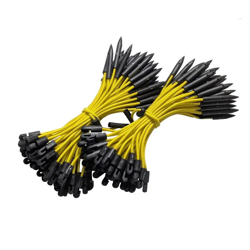 Bigben® Bungee Toggle Ties – 100-Pack (Yellow & Black) 1