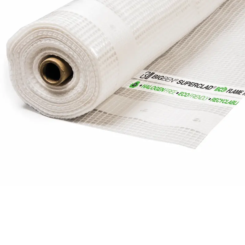 Bigben® Superclad® Eco Flame-Retardant Scaffold Sheeting – 180Gsm, 3M × 45M Roll 1