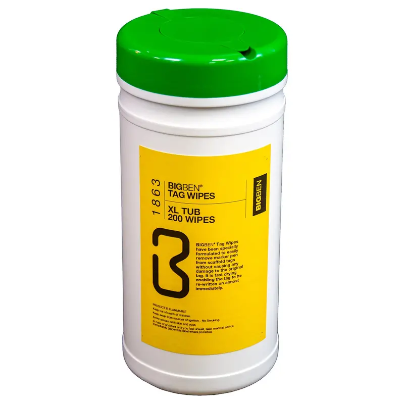Bigben Tagwipe Safe Marker Ink Remover Wipes – 200-Count Tub 1