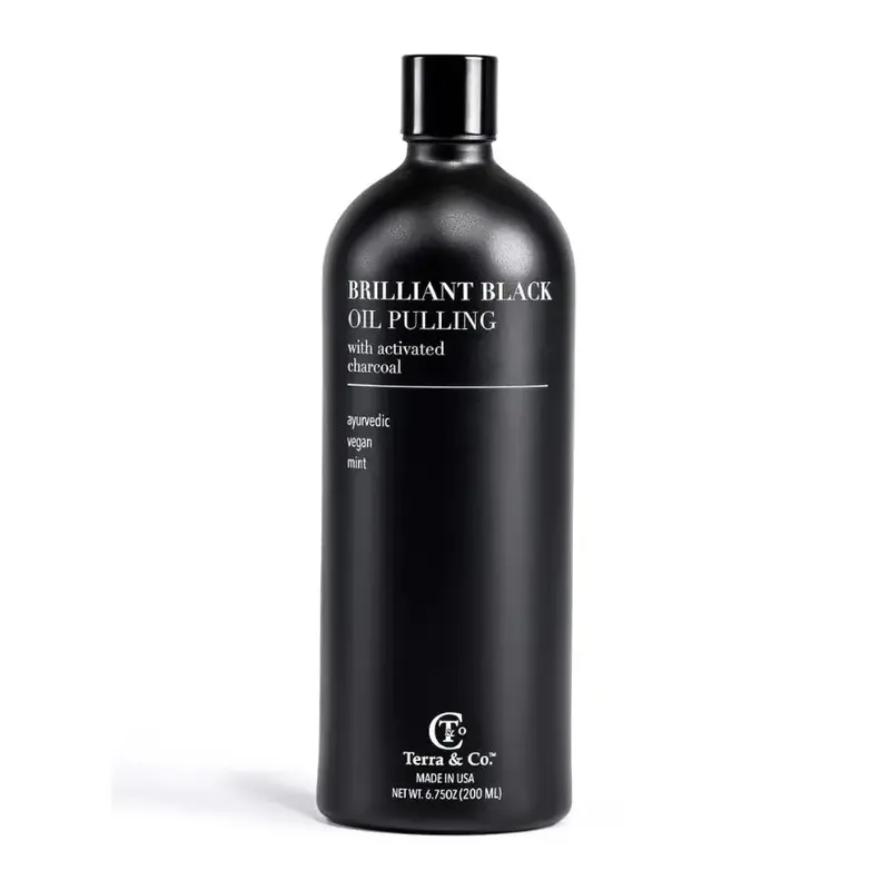 Brilliant Black Activated Charcoal Oil Pulling Solution 1