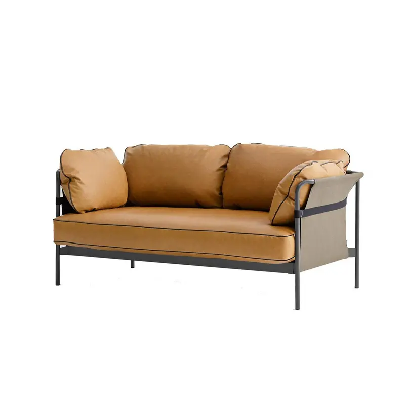 Can Two-Seater Sofa – Charcoal Frame 1