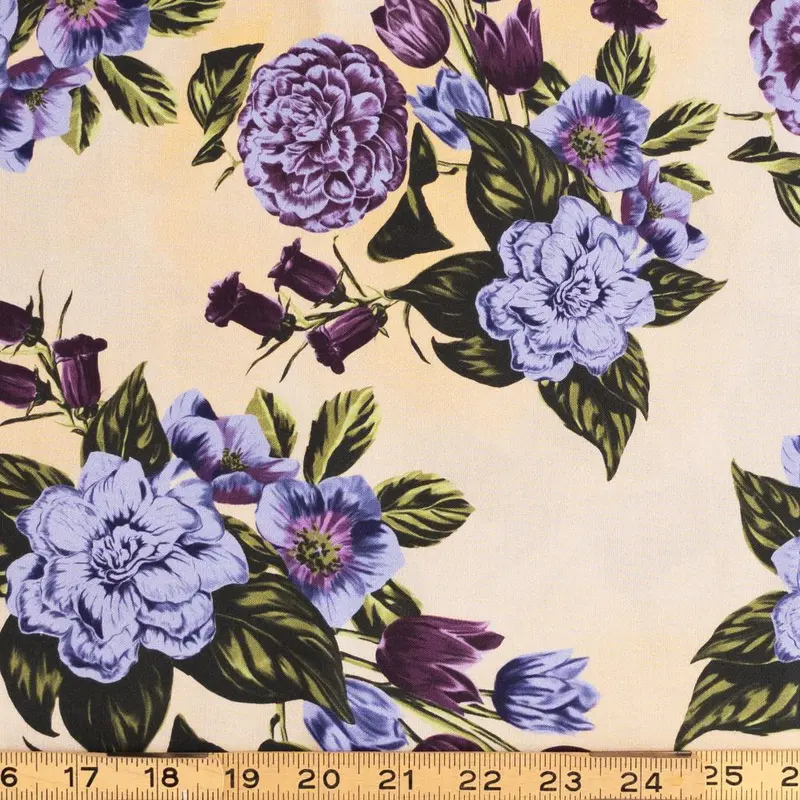 Cream Wildflower Bouquet Fabric Collection 1