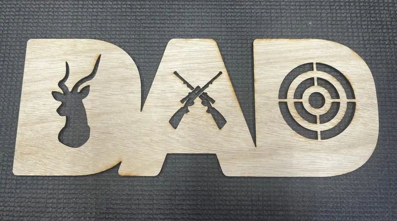 'Dad Hunting' Outdoor-Themed Stencil 1