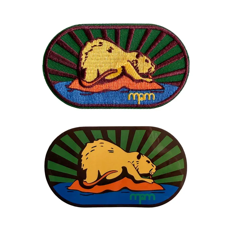 Diorama-Rama Muskrats Patch And Sticker Bundle 1