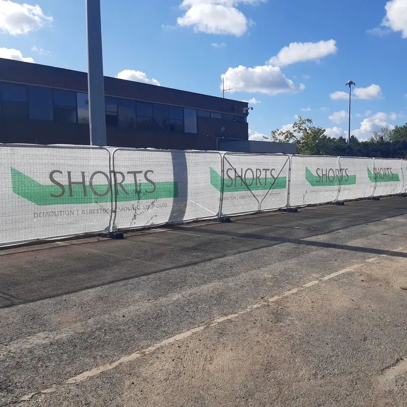 Fire-Retardant Printed Heras Fence Scrim – Lightweight Airmesh Fabric 1