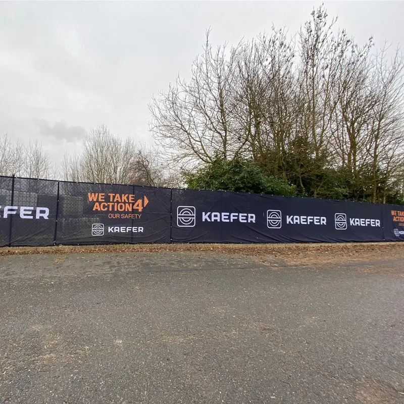 Fire-Retardant Printed Heras Fence Scrim – Pvc Mesh Covering 1