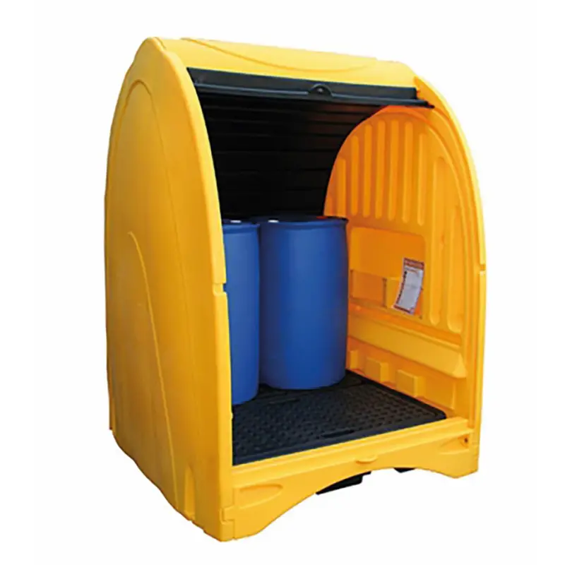 Four-Drum Heavy-Duty Hardcover Spill Pallet With Sump 1