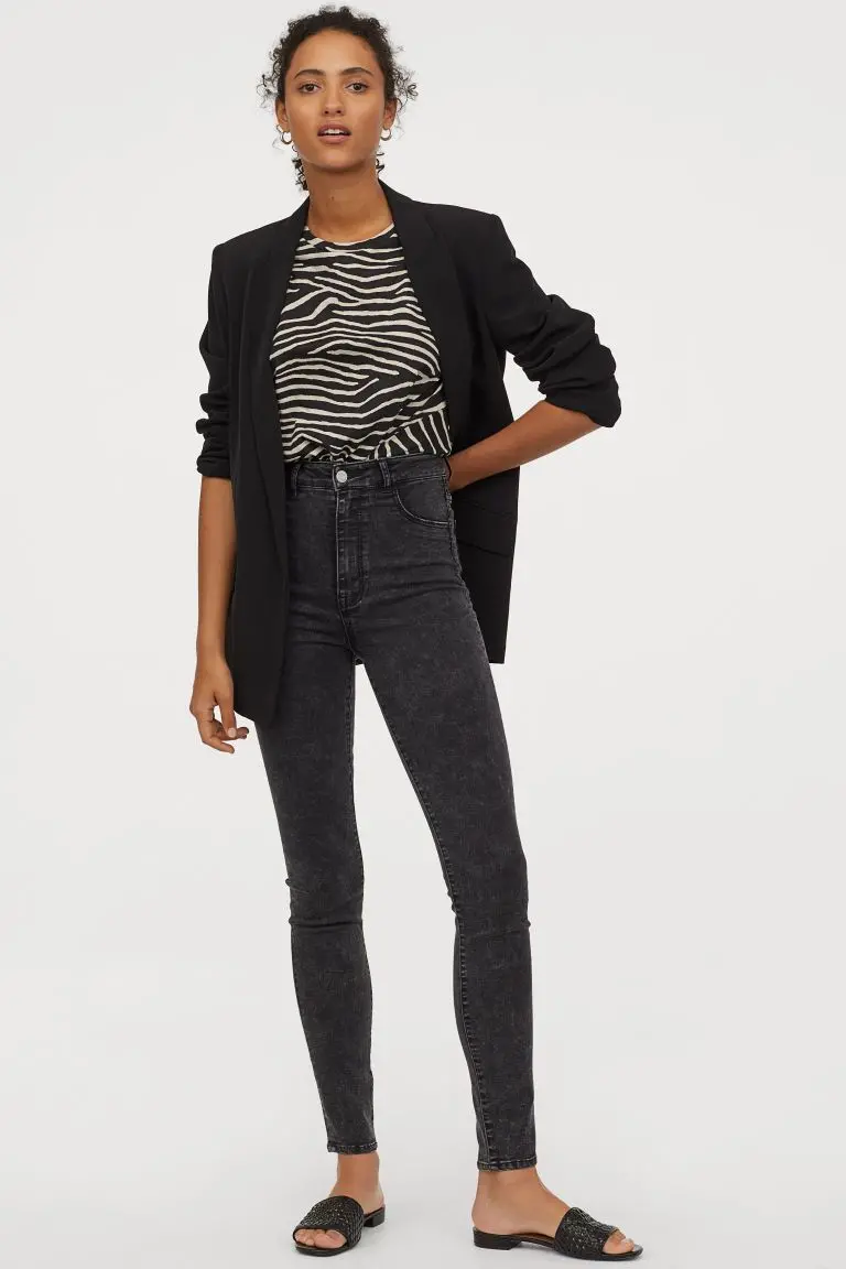 High-Waisted Super-Skinny Jeggings In Stretch Fabric 1