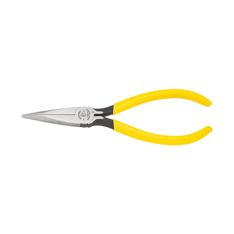 Klein 6-Inch Standard Long-Nose Pliers With Built-In Spring – Comfortable Operation (Model 94-D301-6C) 1