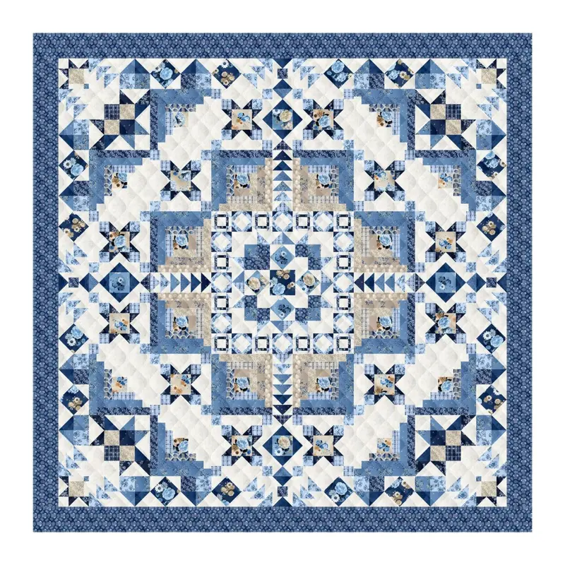 Log Cabin Block-Of-The-Month Digital Pattern Download 1
