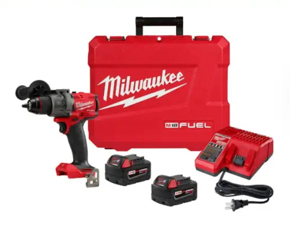 Milwaukee M18 Cordless 1/2" Drill Driver Kit – Includes Two Batteries & Charger – 2903-22 1