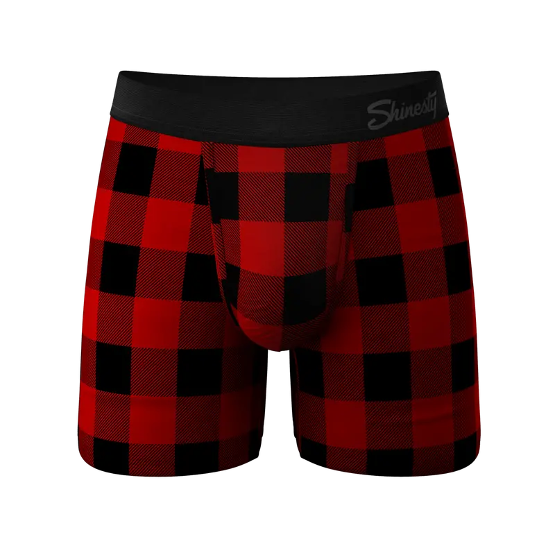 Red & Black Buffalo Check Ball Hammock® Pouch Underwear For Women 1