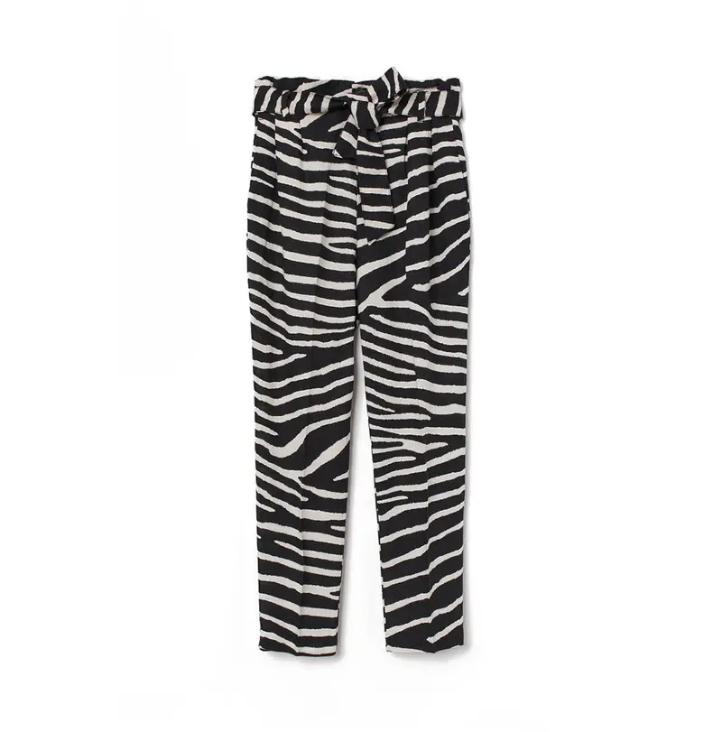 Relaxed-Fit Linen-Blend Paper Bag Pants 1