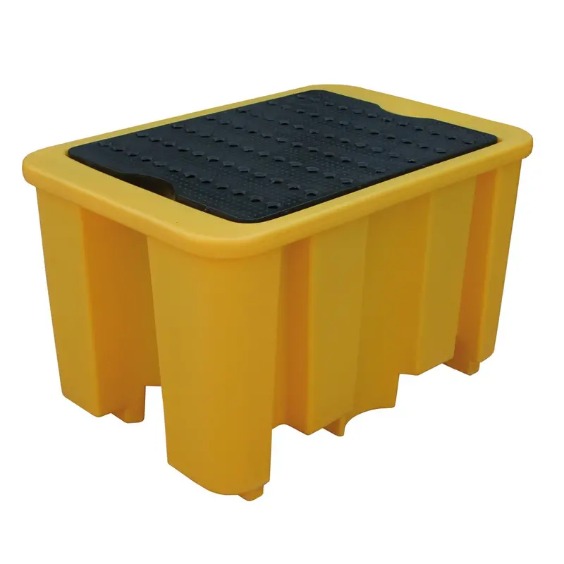 Single-Drum Polyethylene Spill Pallet With Sump Capacity 1